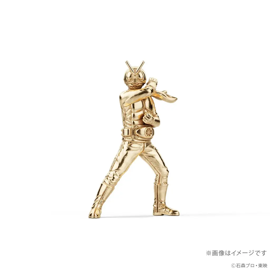 原点にして不変のヒーロー「仮面ライダー旧1号」約2.4cmの18金製ミニフィギュア（限定100体） 画像 2