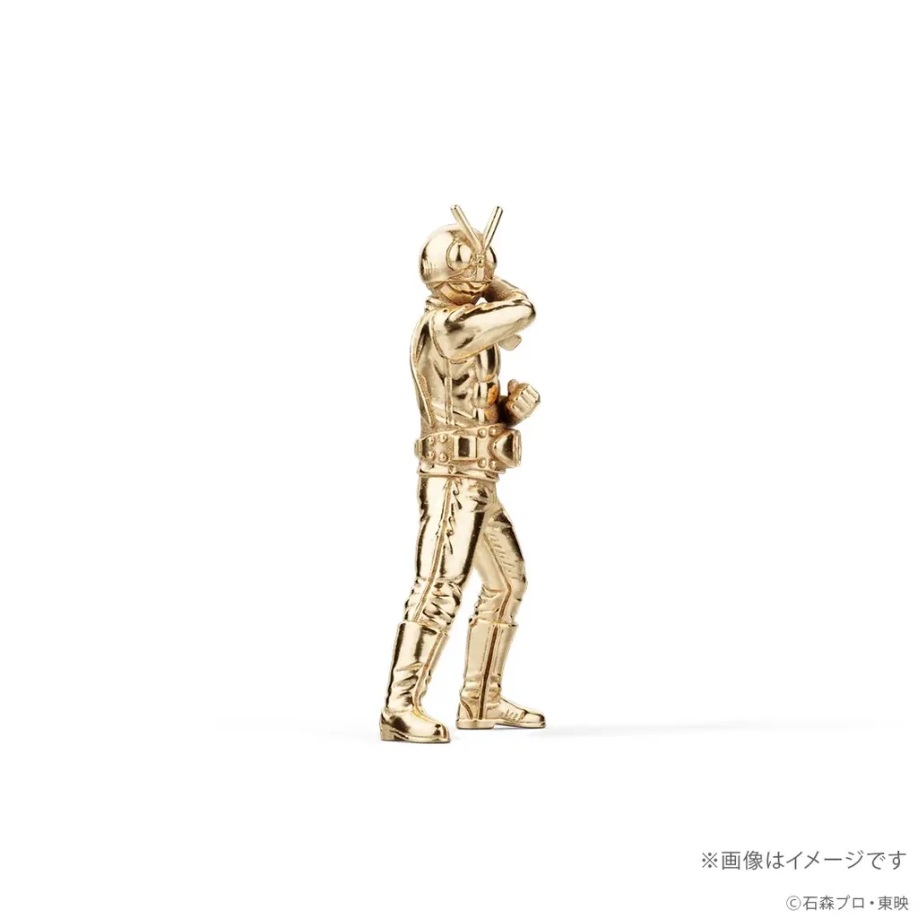 原点にして不変のヒーロー「仮面ライダー旧1号」約2.4cmの18金製ミニフィギュア（限定100体） 画像 3
