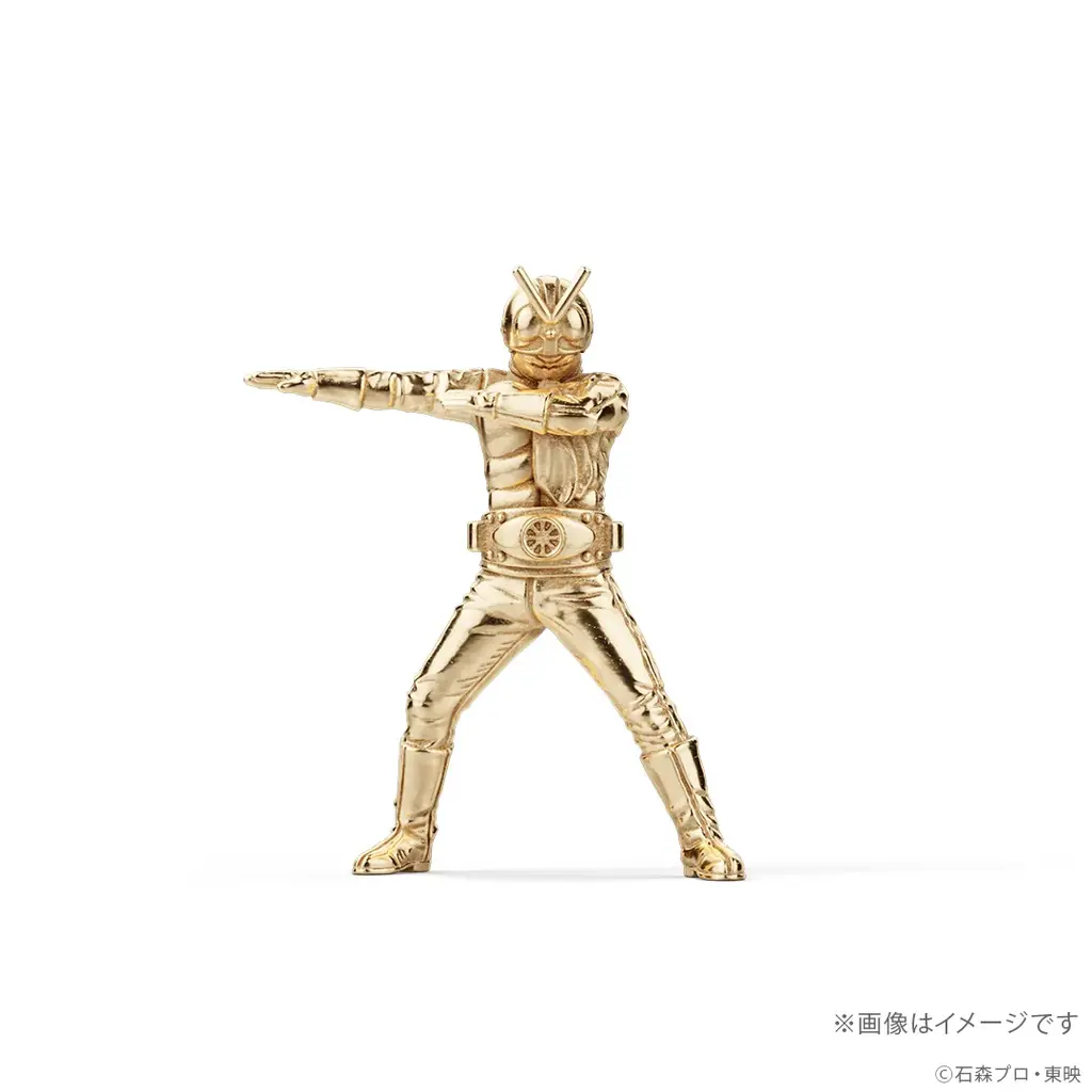 『変身っ！』がよみがえる「仮面ライダー旧2号」約2.3cmの18金製ミニフィギュア（限定100体） 画像 2
