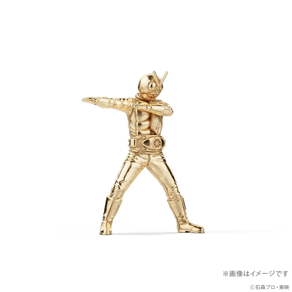 『変身っ！』がよみがえる「仮面ライダー旧2号」約2.3cmの18金製ミニフィギュア（限定100体） 画像 5