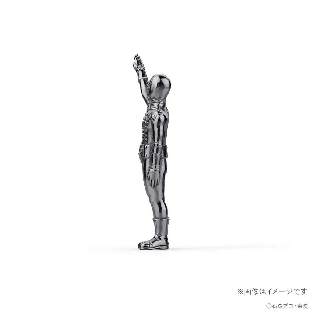 『仮面ライダー』シリーズ「ショッカー戦闘員（骨）」怪しげな輝きがかっこいイーッ！約2.7cmの黒仕上げシルバー925製ミニフィギュア 画像 3