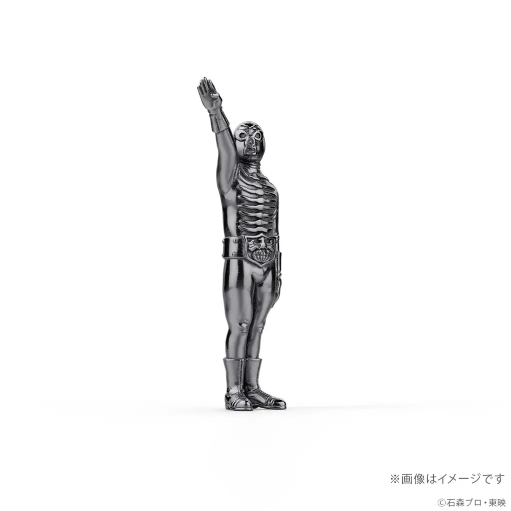 『仮面ライダー』シリーズ「ショッカー戦闘員（骨）」怪しげな輝きがかっこいイーッ！約2.7cmの黒仕上げシルバー925製ミニフィギュア 画像 5