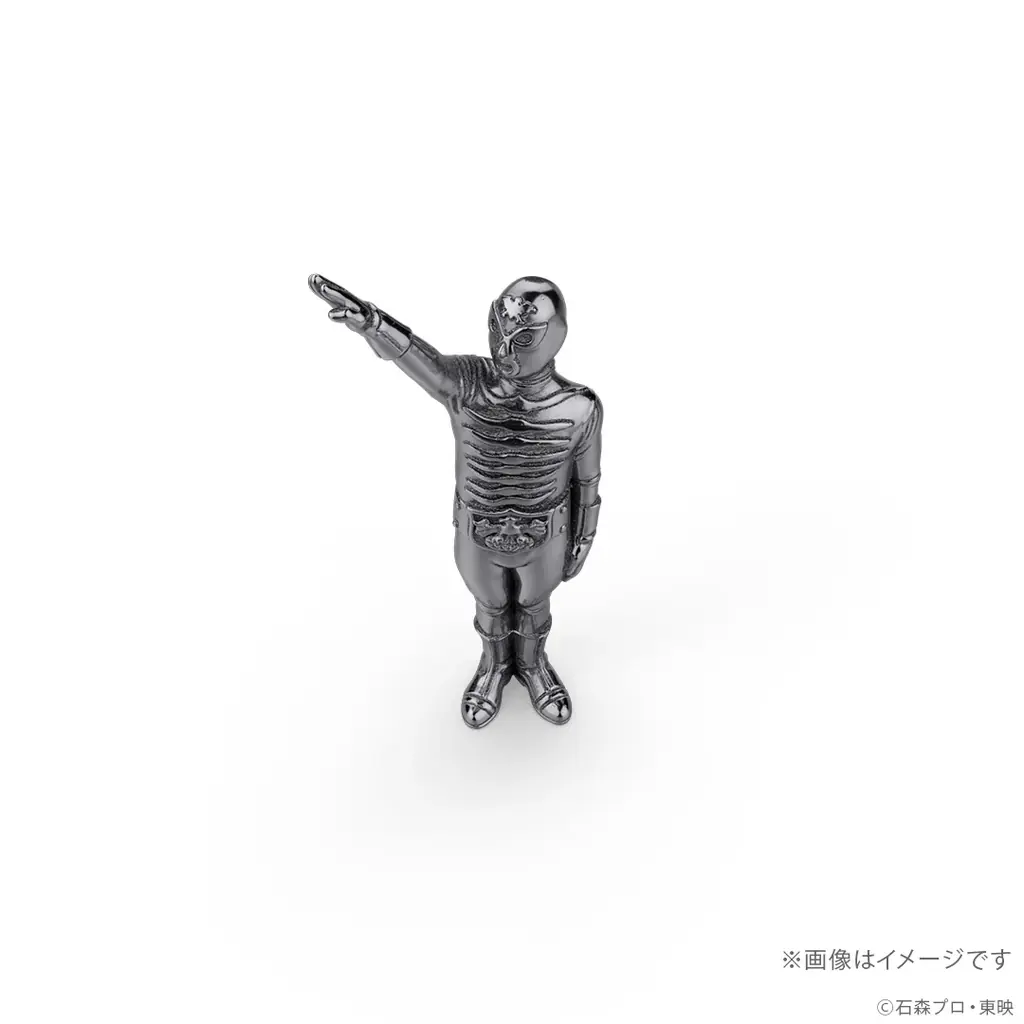 『仮面ライダー』シリーズ「ショッカー戦闘員（骨）」怪しげな輝きがかっこいイーッ！約2.7cmの黒仕上げシルバー925製ミニフィギュア 画像 7