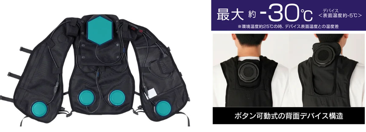 【災害級酷暑対策展示会】ペルチェ半導体冷房服に女性専用品が登場 ！45℃体験ブース：冷感Ｔシャツ/UVパーカー/ファン付きとの着合せ実験が可能！ 画像 2