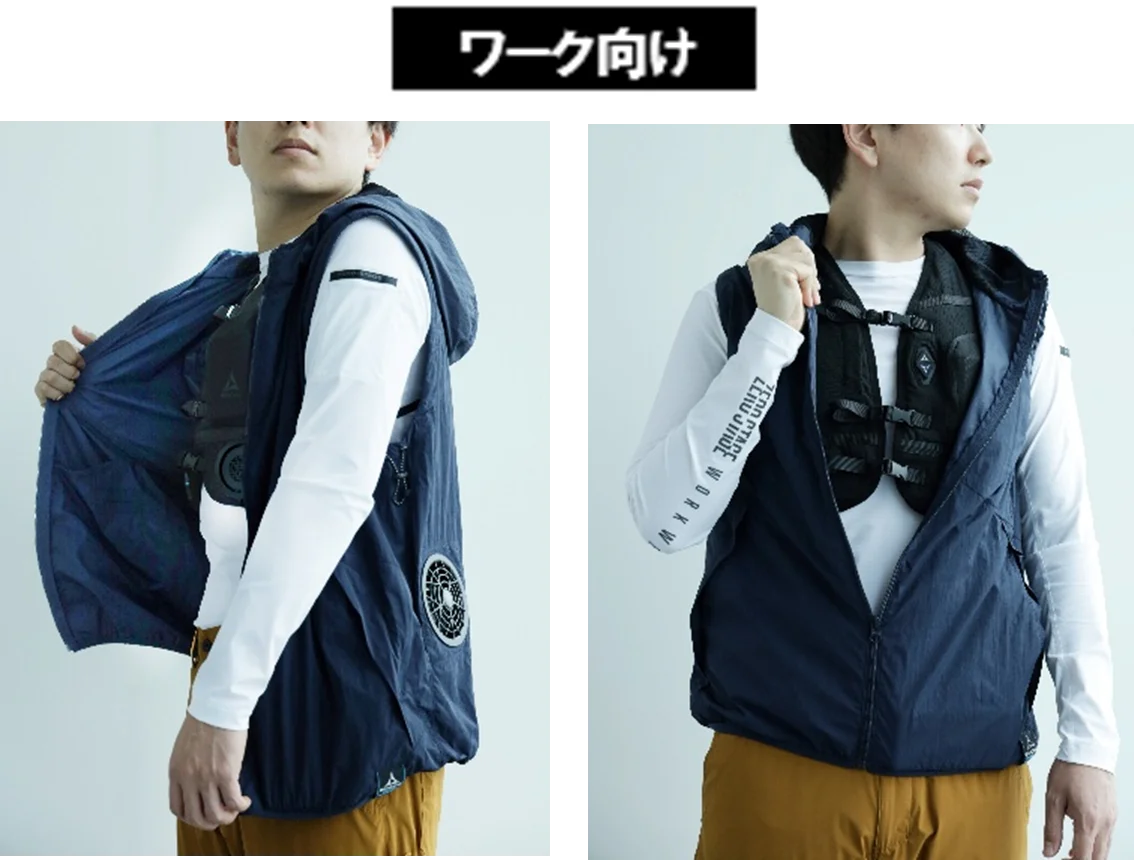 【災害級酷暑対策展示会】ペルチェ半導体冷房服に女性専用品が登場 ！45℃体験ブース：冷感Ｔシャツ/UVパーカー/ファン付きとの着合せ実験が可能！ 画像 5