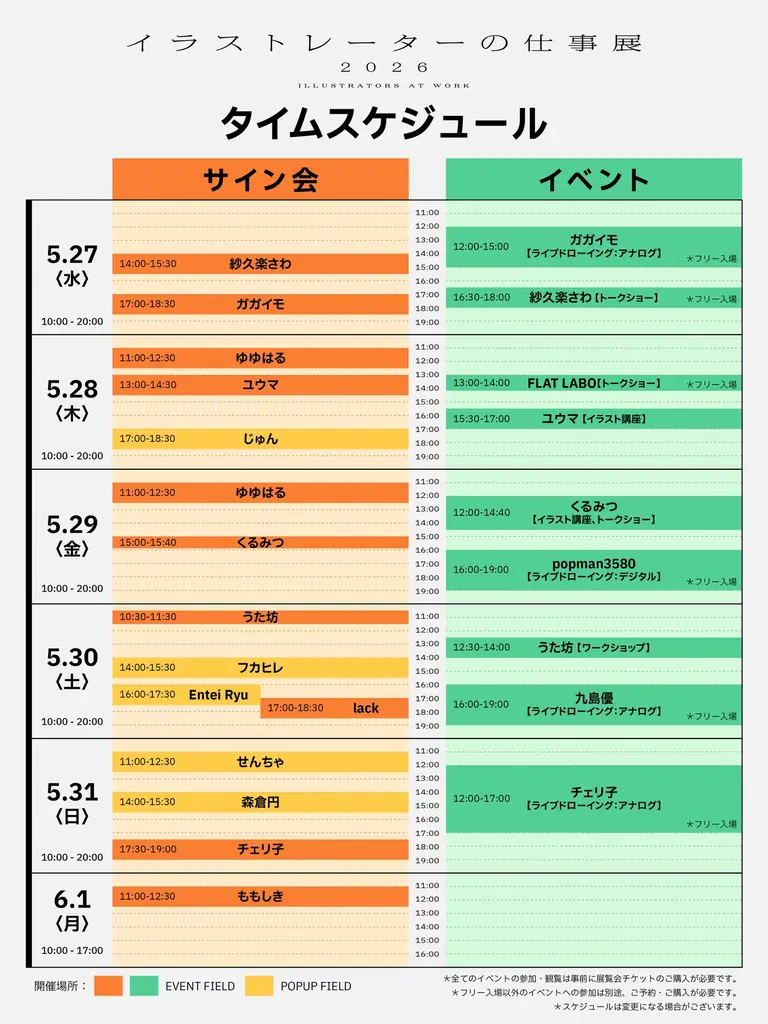 【阪神梅田本店】総勢100名以上のイラストレーターが参加する大規模展示を今年も開催！ループアニメ、個展、直筆色紙コーナーが追加されてさらにパワーアップ！ 画像 6