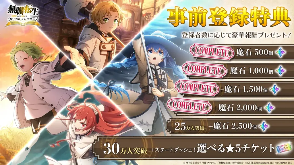 『無職転生 〜異世界行ったら本気だす〜 クロニクル・オブ・エコーズ(クロエコ)』事前登録者数20万人突破！さらに、20万人突破記念キャンペーンを開催！ 画像 2