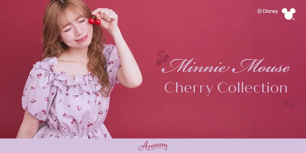 【Areeam】「ミニーマウス」のチェリーコレクションが登場！「ミニー」シェイプを忍ばせた大人可愛いアイテムを5月29日(金)発売 画像 1