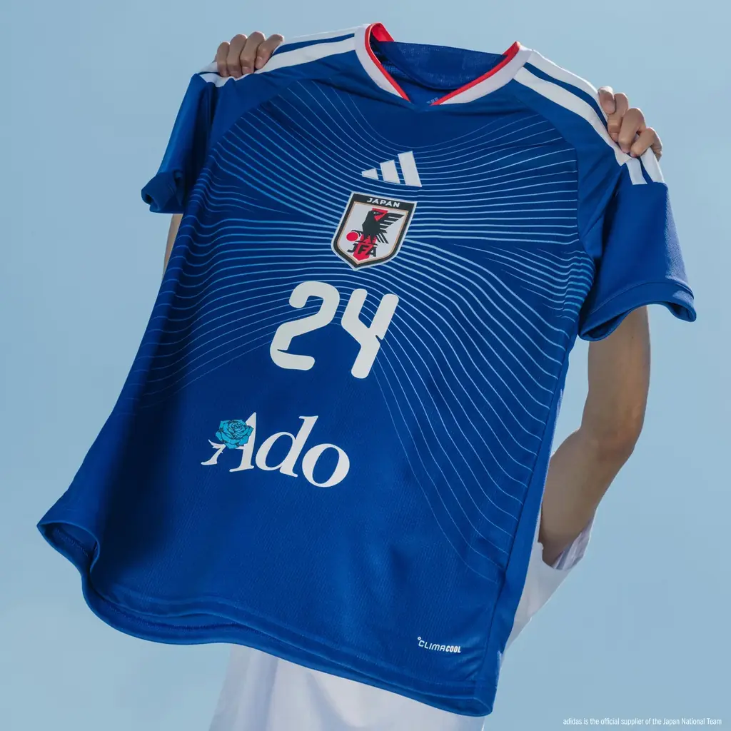 アディダス サッカー日本代表 2026 ホーム レプリカ ユニフォーム Ado 6月8日より発売ユニフォームソング「綺羅」リリース記念ノベルティキャンペーンも5月29日より開催 画像 2