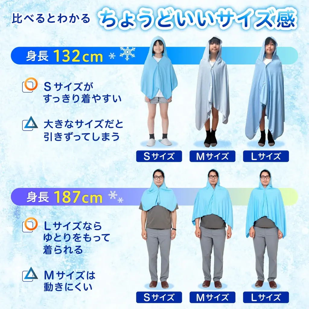 「家族全員の暑さ対策が1発で終わる」早くも猛暑並みの今、子どもから大人まで選べる3サイズで大ヒットのベルモンド冷感ポンチョがAmazonセールで今だけお得に 画像 5