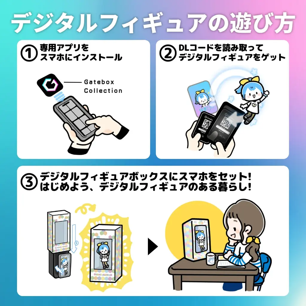 Gatebox、人気イラストレーター兼VTuber「しぐれうい」のデジタルフィギュアボックスを制作協力！しぐれうい展2026「Uitopia」のデジタルフィギュアをお部屋でも楽しめる 画像 4