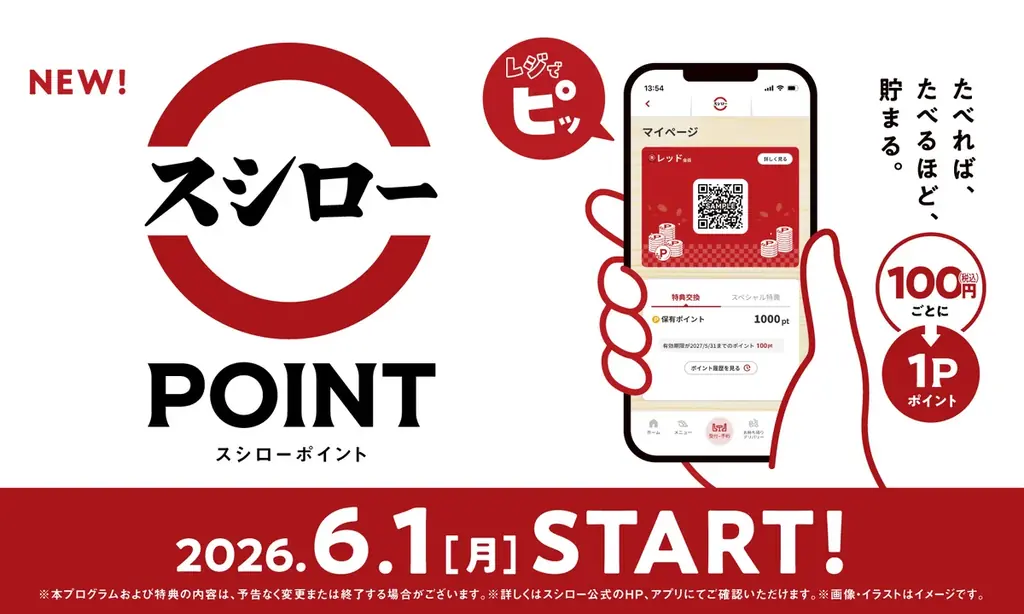 スシローポイントが始動　貯め方と特典まとめ