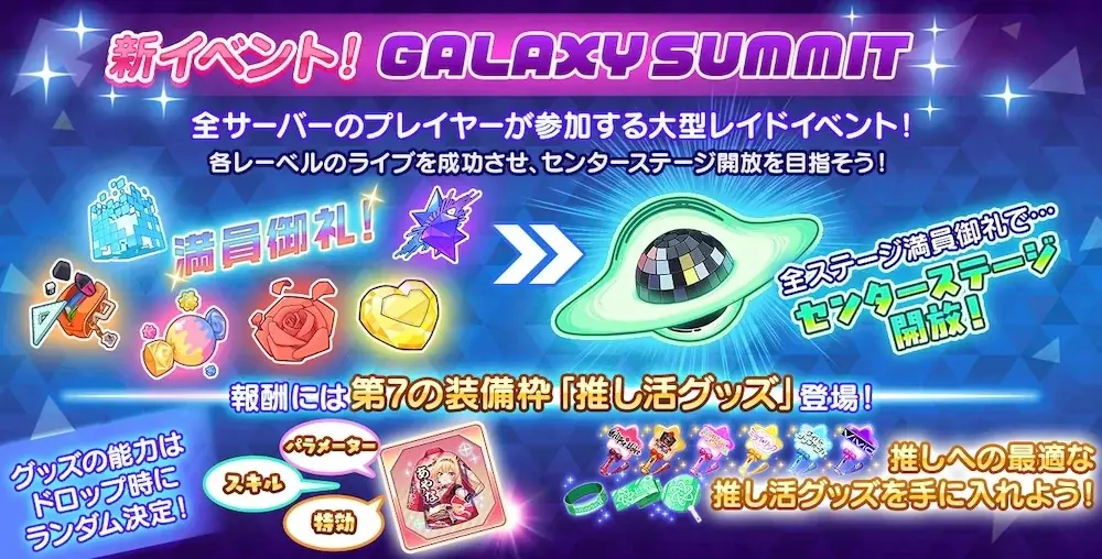 1周年記念生放送で新情報を発表！DMM GAMESが贈る放置型アイドルRPG『STELLAR IDOL PROJECT』最大300連の無料ガチャ情報や新曲MVなど続々公開！ 画像 8