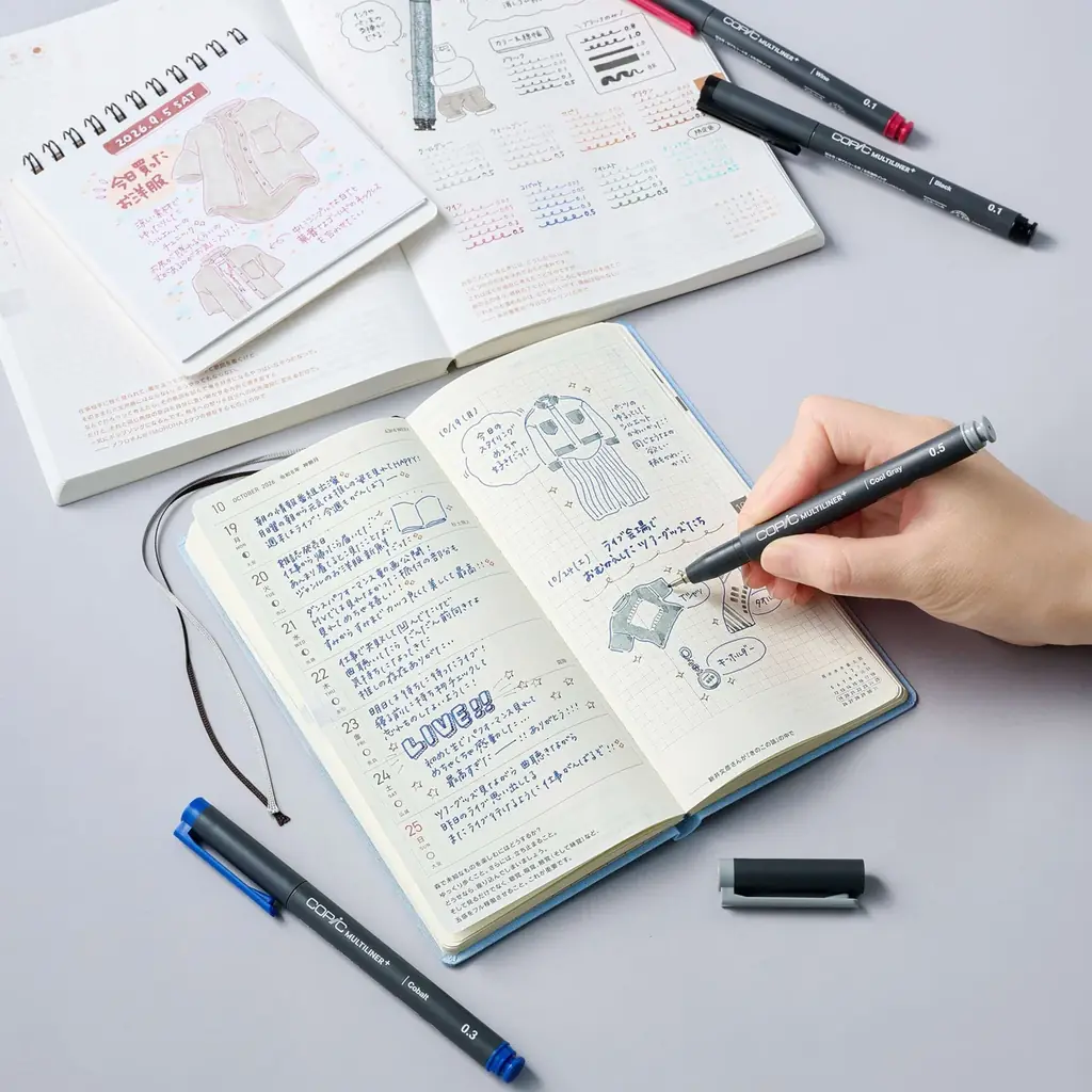 画材ブランド「コピック」から新製品「コピック マルチライナープラス」発売。定番8色＋限定色の色展開とリフィル式への進化で、より使いやすいドローイングペンに。 画像 16