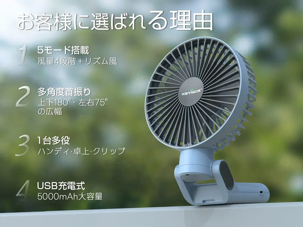 【夏のお買い得SALE開催】KEYNICE、楽天スーパーセールで最大27％OFF｜コードレスヘアアイロン・扇風機など対象 画像 4