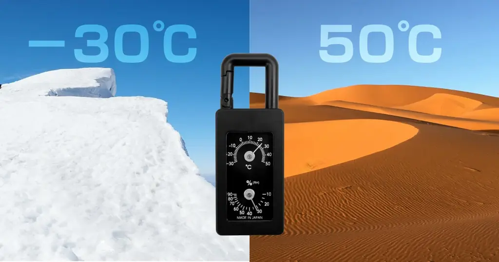【2026年6月3日マクアケ先行公開】電池不要・日本製。−30℃から使えるsology ポータブルアナログ温湿度計 登山から通勤まで！屋外活動のお供に。 画像 3