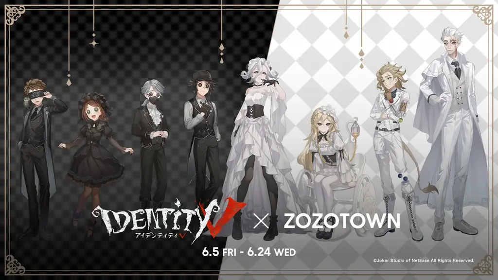 6月5日正午開始『第五人格』×ZOZOTOWN描き下ろしコラボ5型