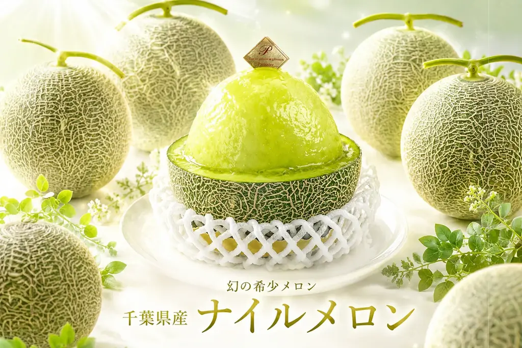 【幻の希少メロン】“買えたら奇跡”と話題を呼ぶ、ナイルメロンを丸ごと味わう衝撃スイーツ「メロンボート」3日間限定で登場！ 画像 1