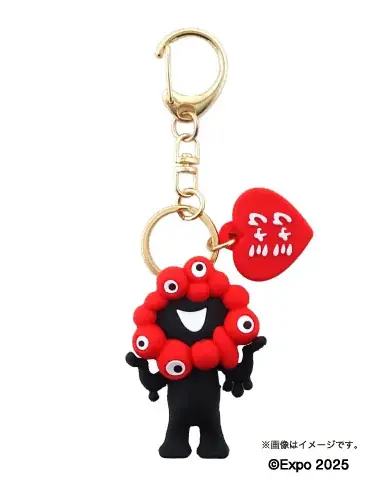 【EXPO2025 公式ライセンス商品】黒ミャクミャクの新商品「立体キーホルダーとボールチェーンマスコット（推しカラー）」が新登場！ 画像 2