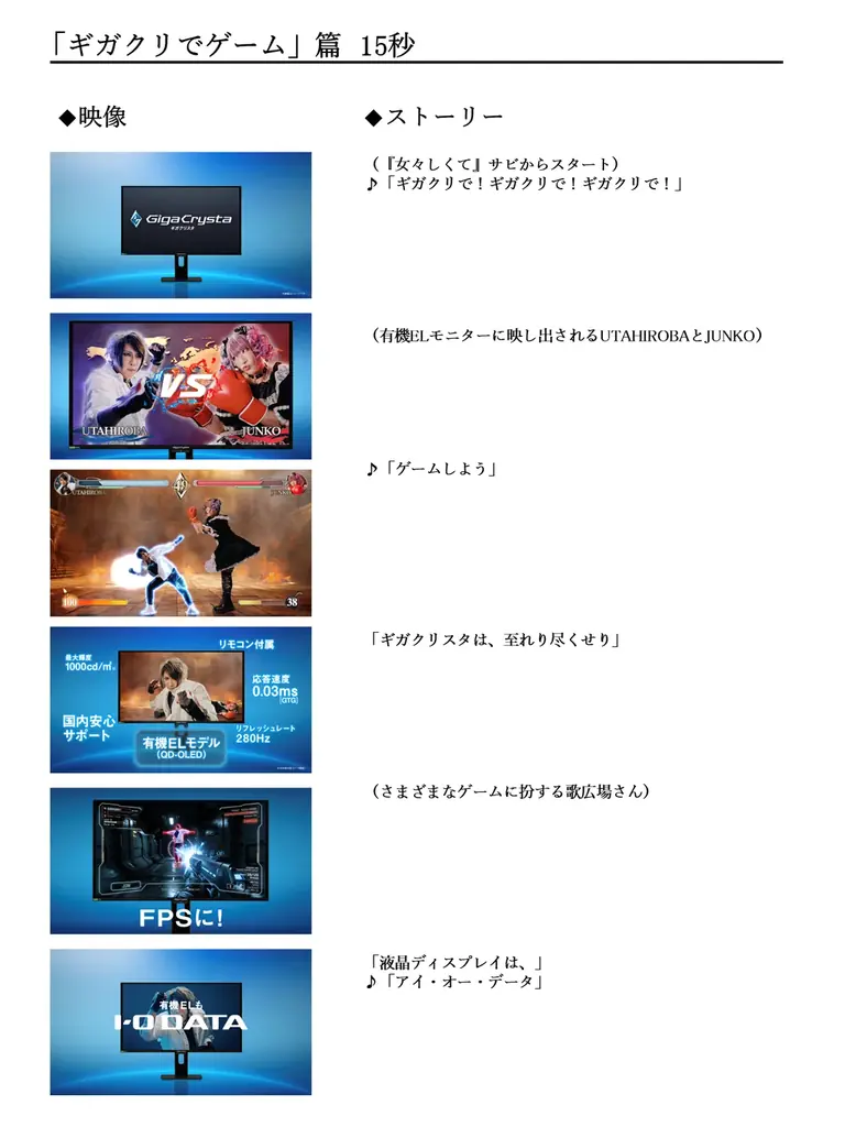 有機EL採用ゲーミングモニター「GigaCrysta」TVCM放送開始！ゴールデンボンバー歌広場 淳さんを起用＆特設サイト公開 画像 2