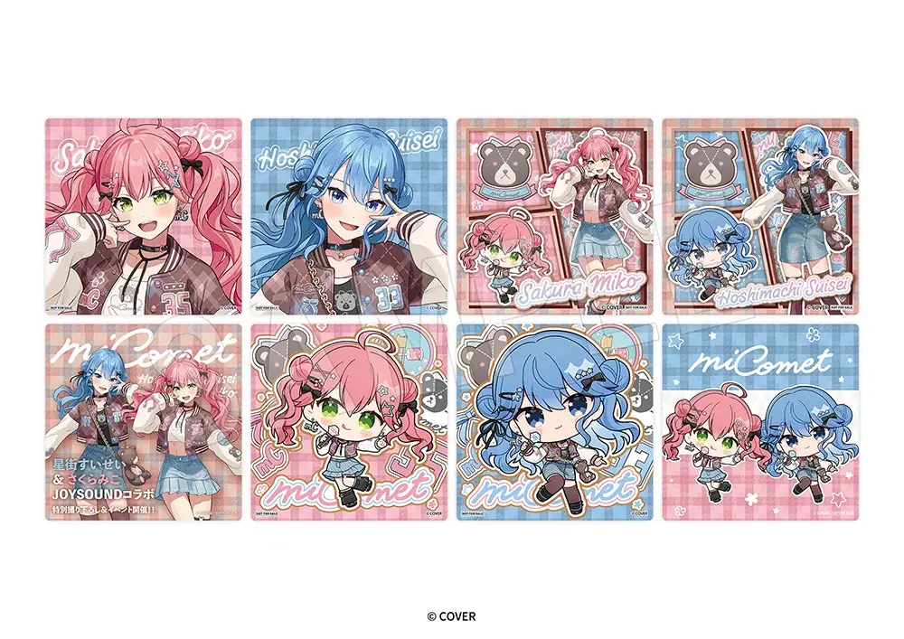 ホロライブ「miComet」とJOYSOUNDのコラボレーションが開催決定！さくらみこ・星街すいせいの「等身アクリルスタンド」などの新作オリジナルグッズが登場！ 画像 3