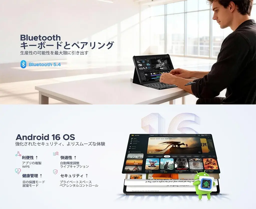 【楽天市場スーパーSALE限定】12インチ高性能タブレット「AORLYM P12PRO」Android 16・120HZ が赤字覚悟24％OFF！通常36,900円→27,900円で数量限定販売 画像 4