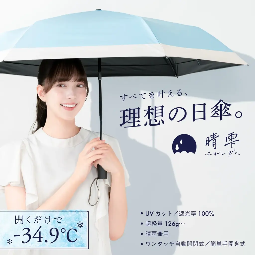 6月10日限定セール｜完全遮光の晴雨兼用日傘 晴雫