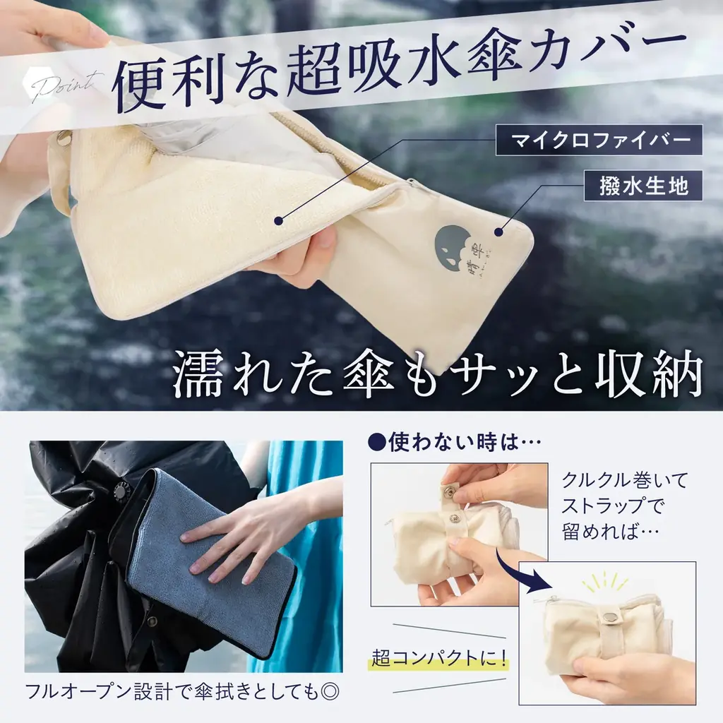 「満員電車で濡れた傘を持ち続けるのが地味にストレス」28,000本売れたあの”すごい日傘”が梅雨の通勤を1本で完結させる理由｜楽天市場にて6月10日・11日限定セール 画像 4