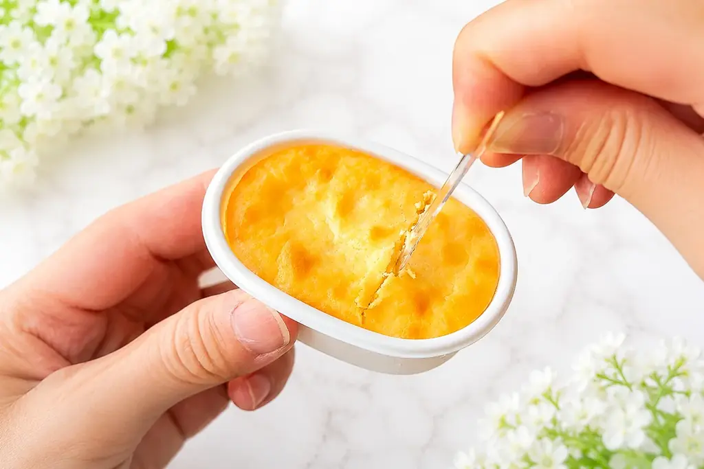 【ギャップ、えぐすぎる。】スフレなのに、濃厚すぎる。17年のロングセラー「半熟すふれ」に新作「いちご」が登場！ 画像 7
