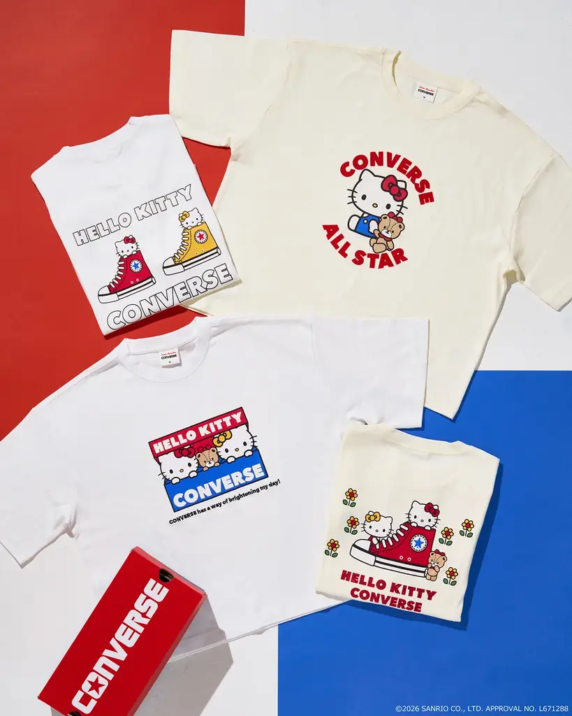 PLAZA限定！クラシックでカジュアルな「CONVERSE×HELLO KITTY」アパレルコレクション発売 画像 2