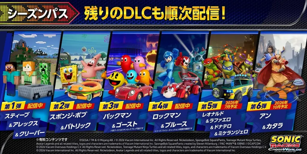 『ゴジラ』『エヴァンゲリオン』とのコラボが決定！『ソニックレーシング クロスワールド』DLC「シーズンパス2」2026年秋より配信！ 画像 3
