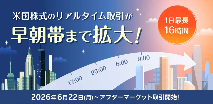 米国株アフターマーケット開始