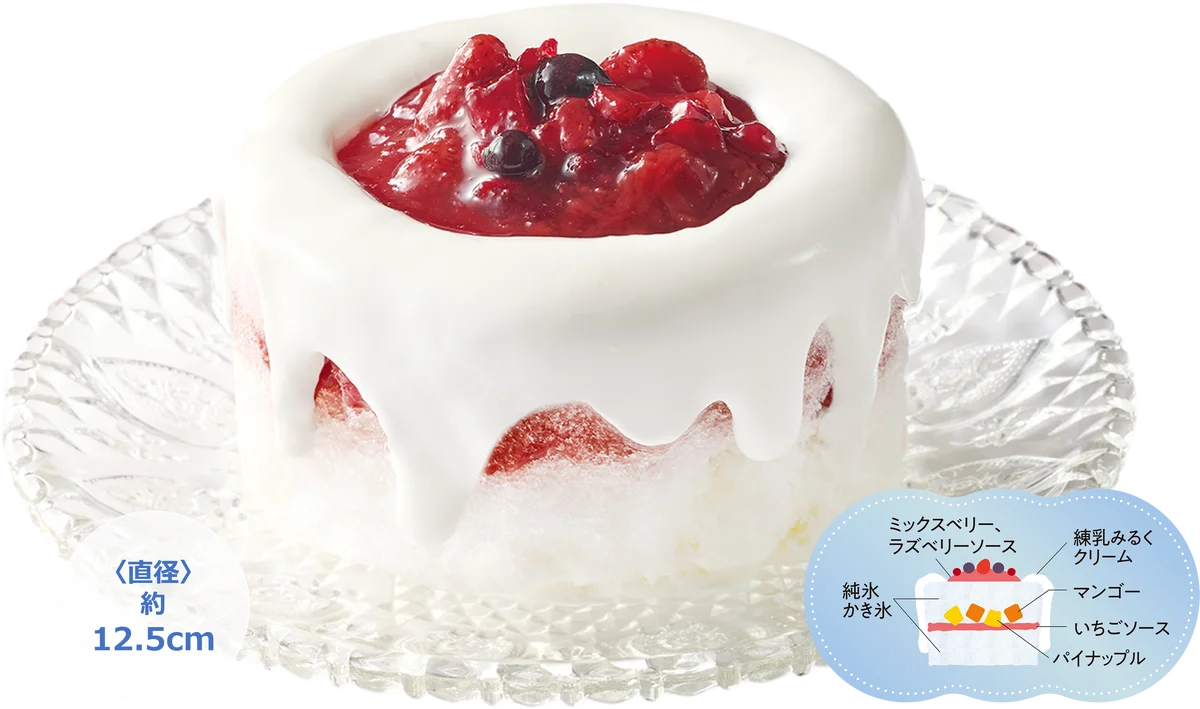 【ジョナサン】かき氷がショートケーキに⁉進化系かき氷誕生！ふわっほろ『純氷ドルチェ-淡雪-』新登場 画像 2