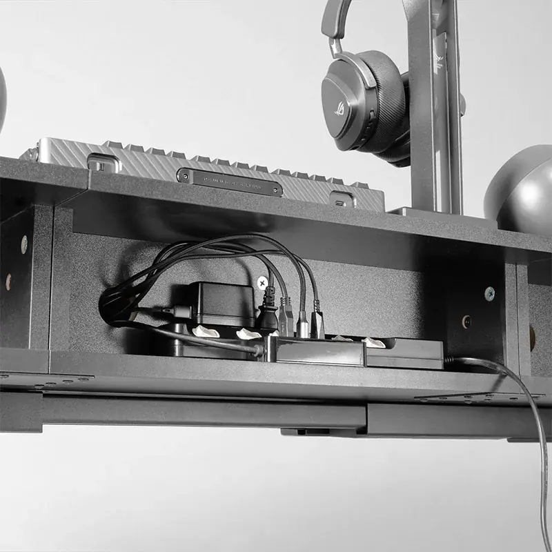 “デバイス愛”を可視化！電動昇降デスク用天板に、ガラス天面＆大容量引き出しを備えた『ショーケースタイプ』が新登場！ 画像 11
