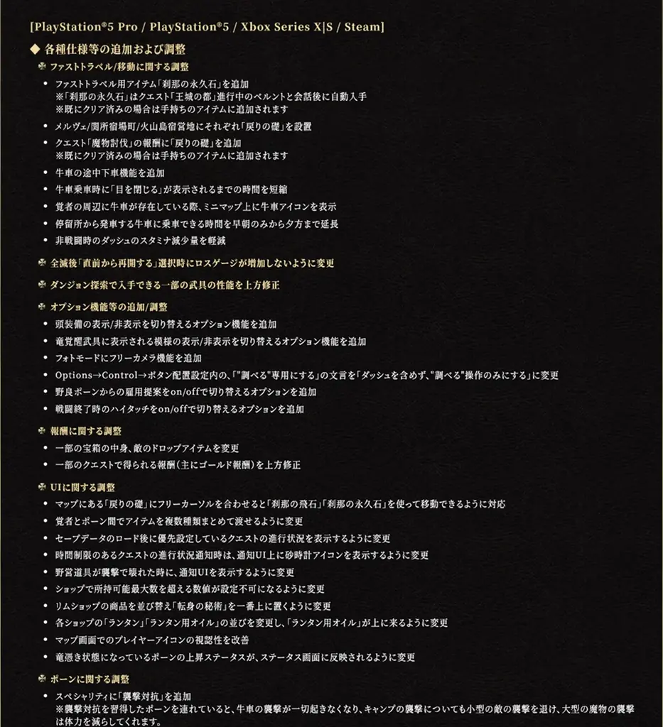 より遊びやすく、自由な冒険を。『ドラゴンズドグマ 2』大型アップデートを本日より配信！ 画像 3