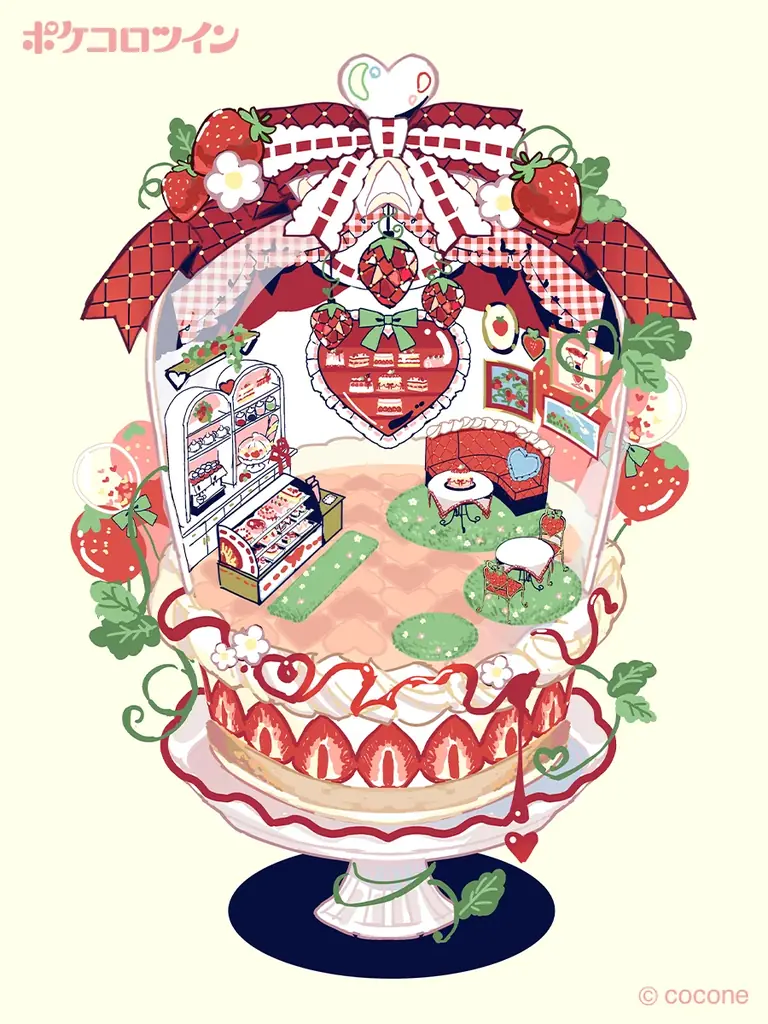 アバター着せかえアプリ『ポケコロツイン』の人気企画第14弾！鮮やかな色彩で描かれるイラストが人気のイラストレーター「のう」さん描き下ろしイラストをアバターアイテム化！ 画像 9