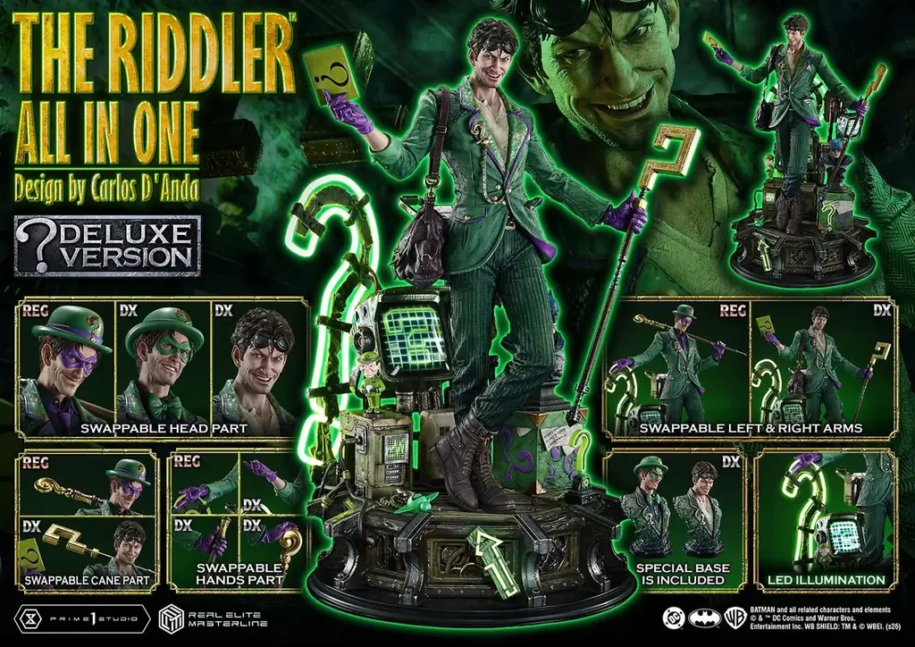 DCコミックス『バットマン』より、 知能犯「リドラー」の1/3スケールスタチューが登場 画像 20