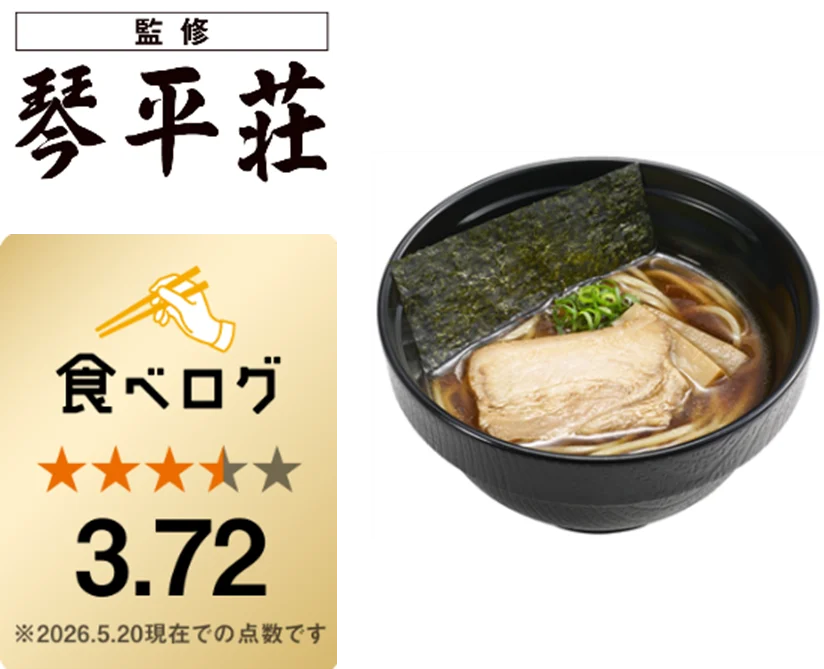 「スシロー×食べログ」全国名店監修シリーズ！山形県・鶴岡市の期間限定で営業する幻のラーメン店“中華そば処 琴平荘”監修「煮干し香る 鶏醤油ラーメン」が登場！ 画像 2