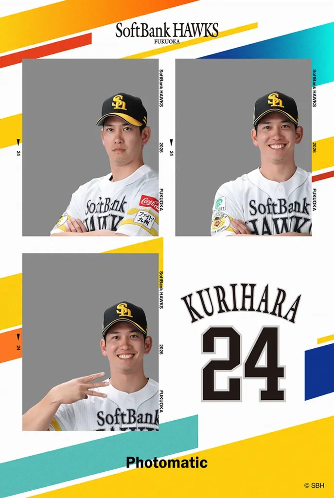 近藤選手や柳田選手など7名の選手とコラボ、Photomaticと福岡ソフトバンクホークスのコラボフレームが大好評につき今シーズンも登場 画像 5