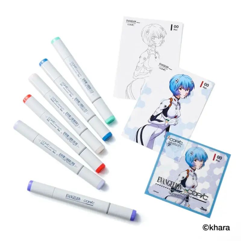 【エヴァンゲリオン×コピック】初のコラボセットがいよいよ一般販売を開始。限定ボディデザイン・特別色名仕様のコピックスケッチに加え、レイやアスカらの塗り絵も収録したこだわりのセット 画像 11