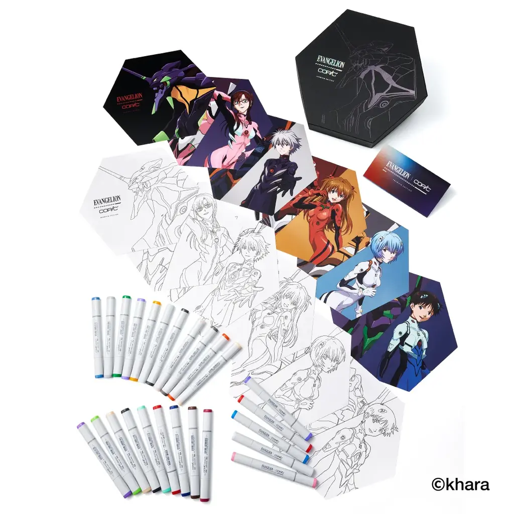 【エヴァンゲリオン×コピック】初のコラボセットがいよいよ一般販売を開始。限定ボディデザイン・特別色名仕様のコピックスケッチに加え、レイやアスカらの塗り絵も収録したこだわりのセット 画像 4