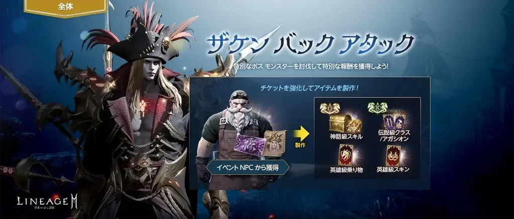 6/19開催｜リネージュ2M ザケン全ワールドレイド詳細