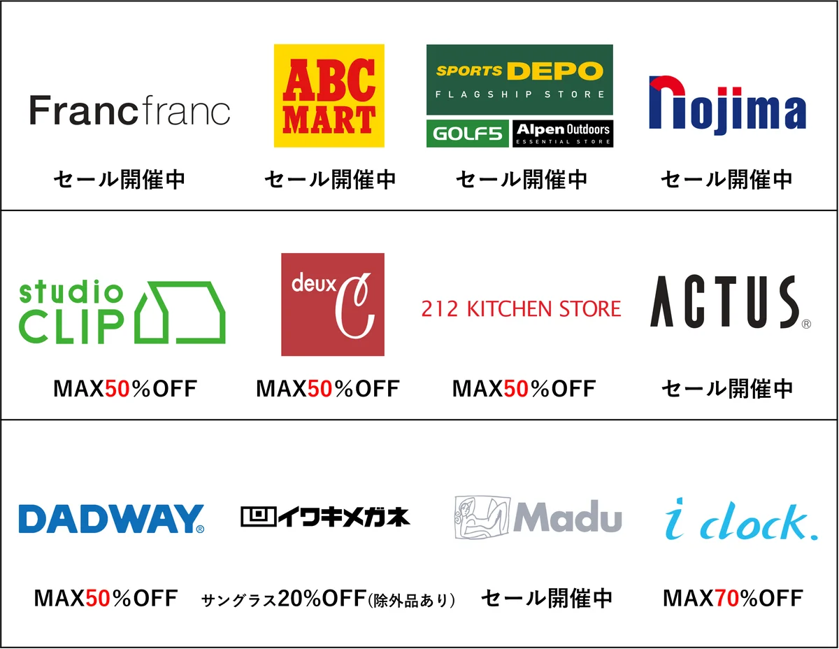 JR辻堂駅直結のテラスモール湘南、約100店舗対象の夏の大セール！「テラスモール湘南SUMMERセール2026」2026年7月1日（水）より開催！ 画像 3