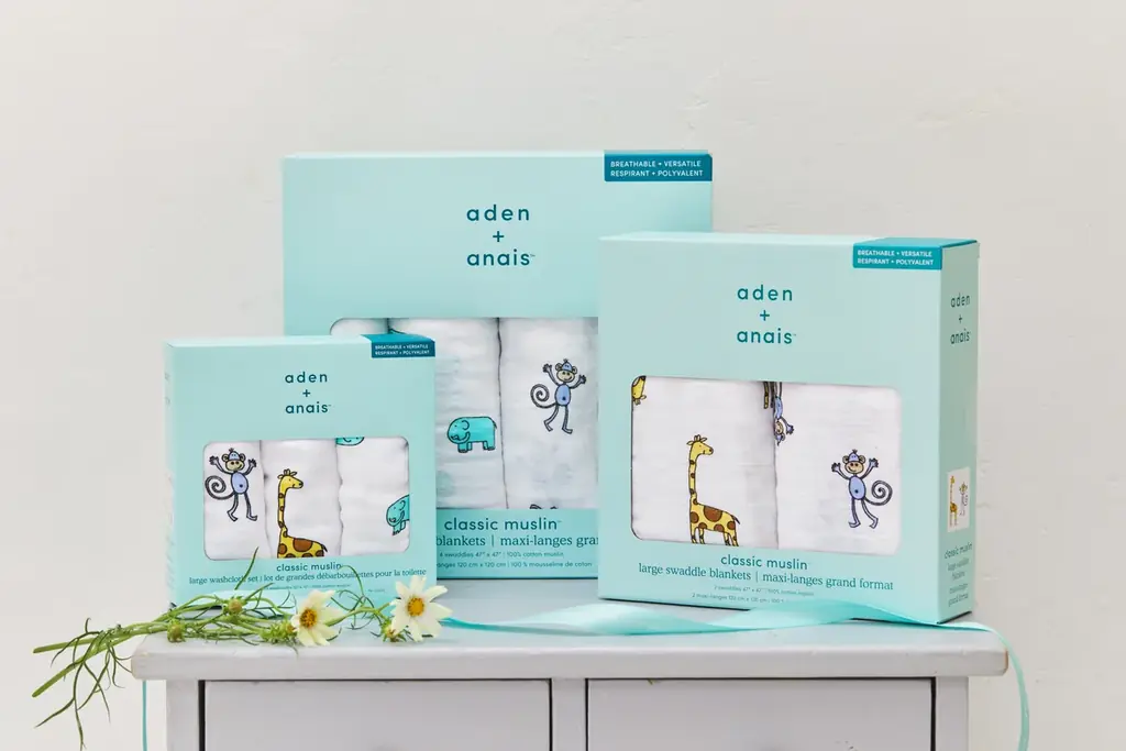 【ジェラート ピケ】「aden + anais™」とのスペシャルコレクション！高品質な糸をやさしく織ったモスリンコットン使用のスワドルやビブなどギフトに最適なアイテムを発売 画像 14