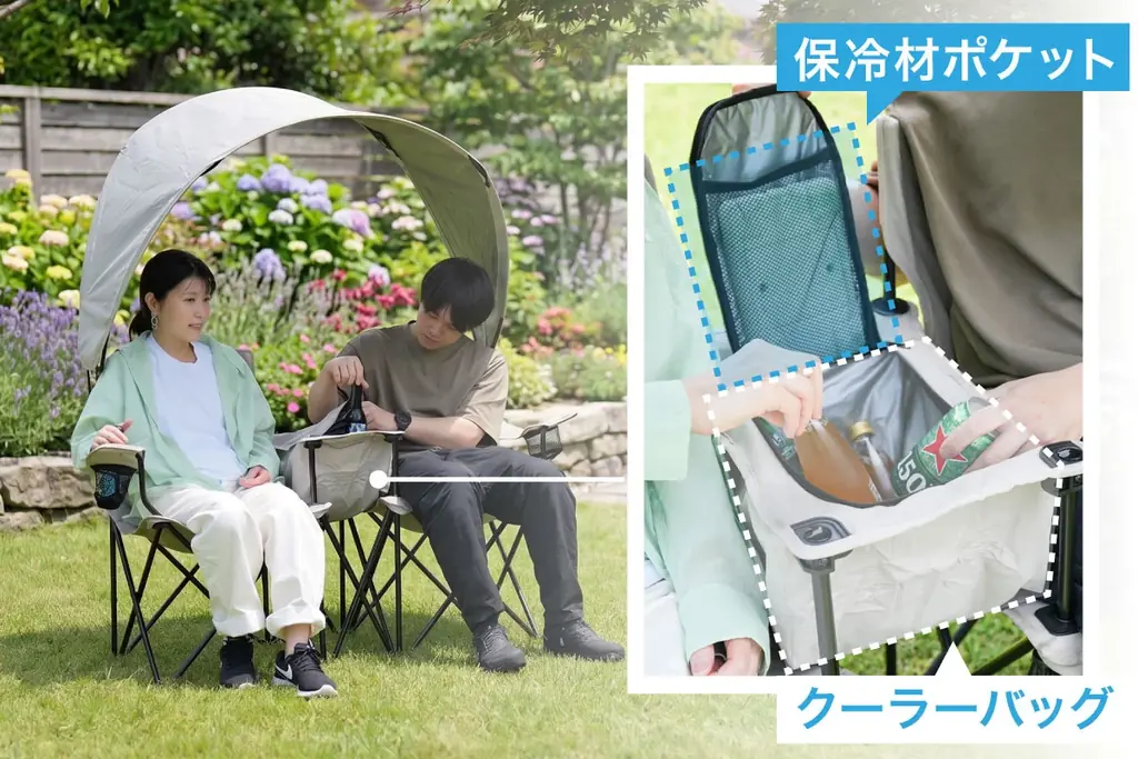 日傘いらずで両手は自由。全方向シェードで自分だけの持ち運べる日陰を 画像 15