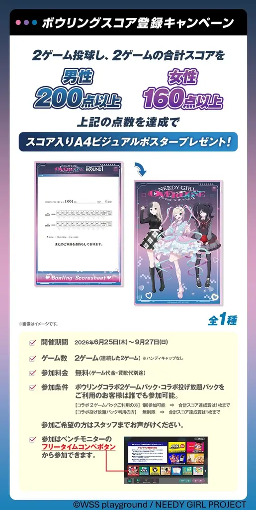 アニメ『NEEDY GIRL OVERDOSE』×ROUND1のコラボキャンペーンが開催決定！ 画像 12