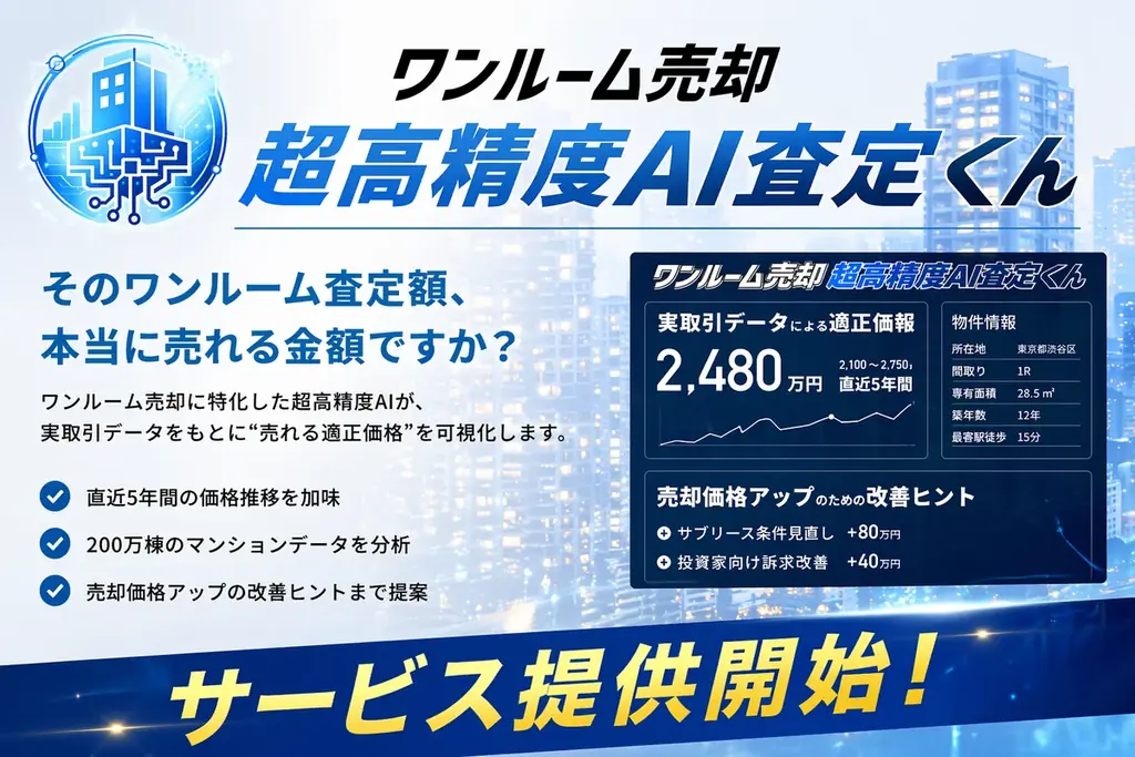 AIワンルーム査定開始