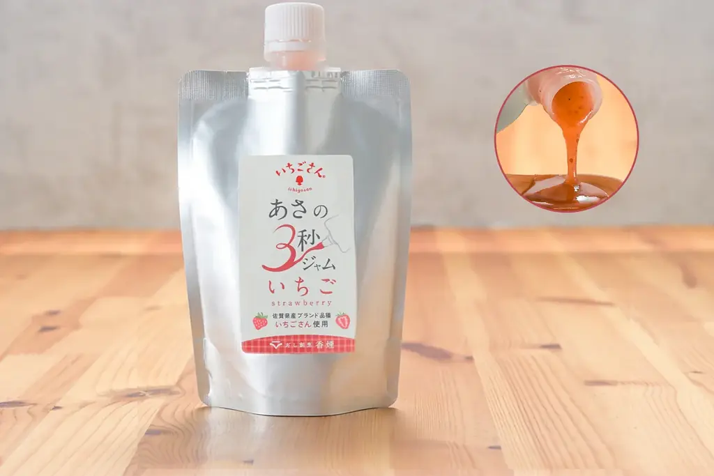 【朝食が、3秒でスイーツに】佐賀県産ブランド苺「いちごさん」使用の無添加いちごジャム、父の日・お中元に向けて楽天ソーシャルギフト対応開始 画像 2