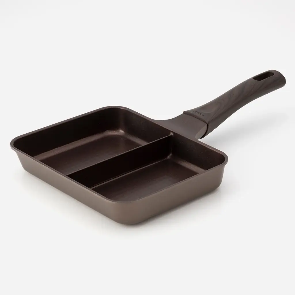 【KEYUCA】朝のお弁当づくりの4つの“面倒”を減らす。2品同時調理で時短を叶える「仕切り付きフライパン」が新発売 画像 3