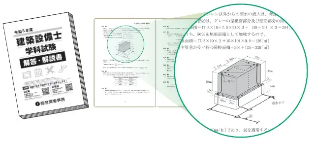 令和8年度 建築設備士 第一次試験（学科） 無料「即日採点サービス」 本日（6月21日）19：30～採点結果配信！サービス利用特典で第二次試験対策動画が視聴できる【総合資格学院】 画像 3